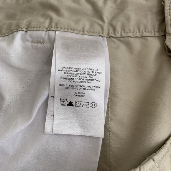 Columbia Womens Beige Cotton Nylon Capris Pants Size 14 Snap Outdoor Hiking - Picture 6 of 7